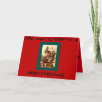Tarjeta de Navidades de coser con un Santa de masc