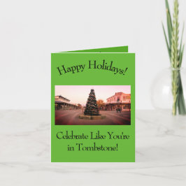 Festiva Tarjeta de Navidades de Cowboy de Occidente