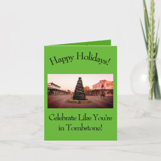 Festiva Tarjeta de Navidades de Cowboy de Occidente