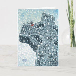 Festiva Tarjeta de Navidades de cruces celtas