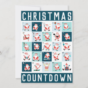 Festiva Tarjeta de Navidades de cuenta regresiva para even
