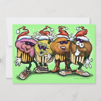Festiva Tarjeta de Navidades de CupCake