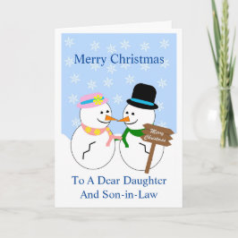 Festiva Tarjeta De Navidades De Derecho De Hija E Hijo De 