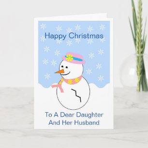 Festiva Tarjeta De Navidades De Derecho De Hija E Hijo De 