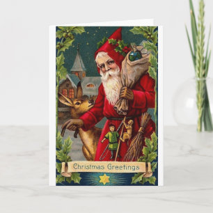 Festiva Tarjeta de Navidades de despedida de Santa Victori
