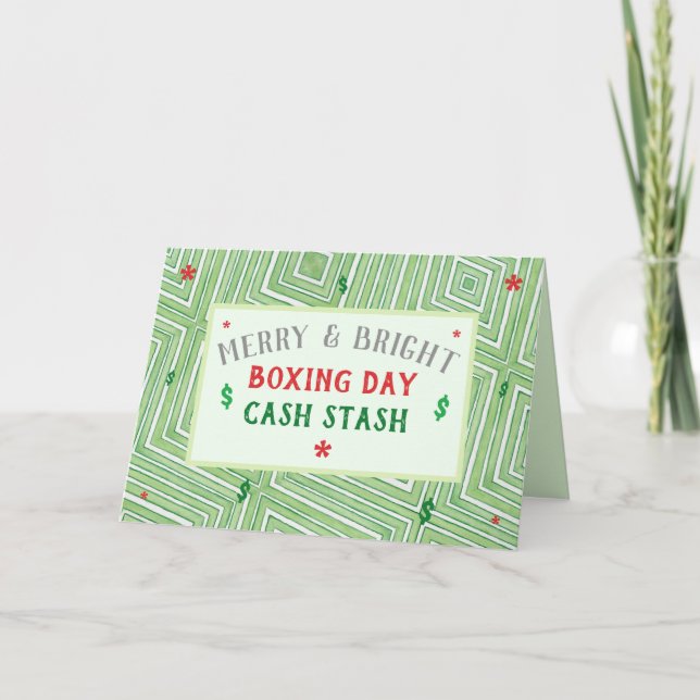 Festiva Tarjeta de Navidades de dinero (Anverso)