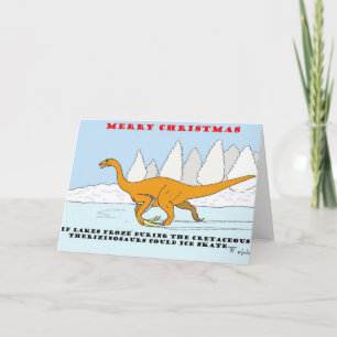 Festiva Tarjeta de Navidades de dinosaurios