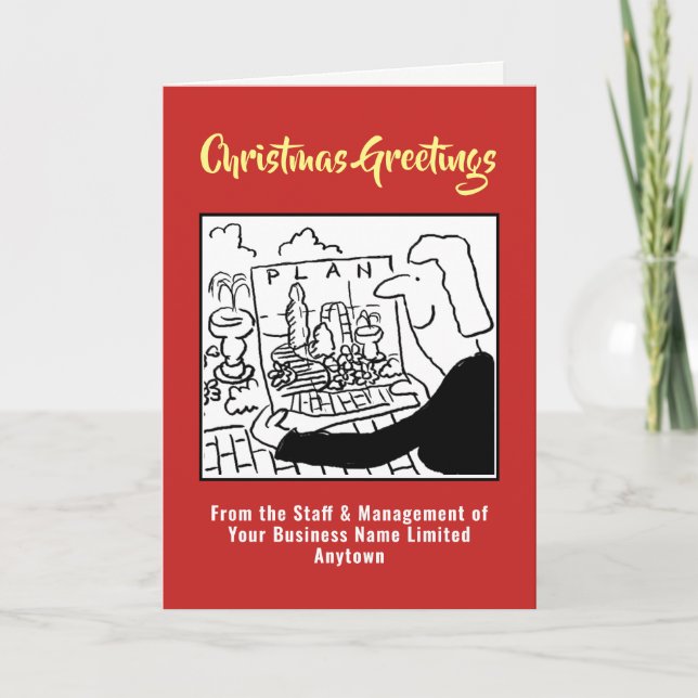 Festiva Tarjeta de Navidades de diseño de jardines y paisa (Anverso)