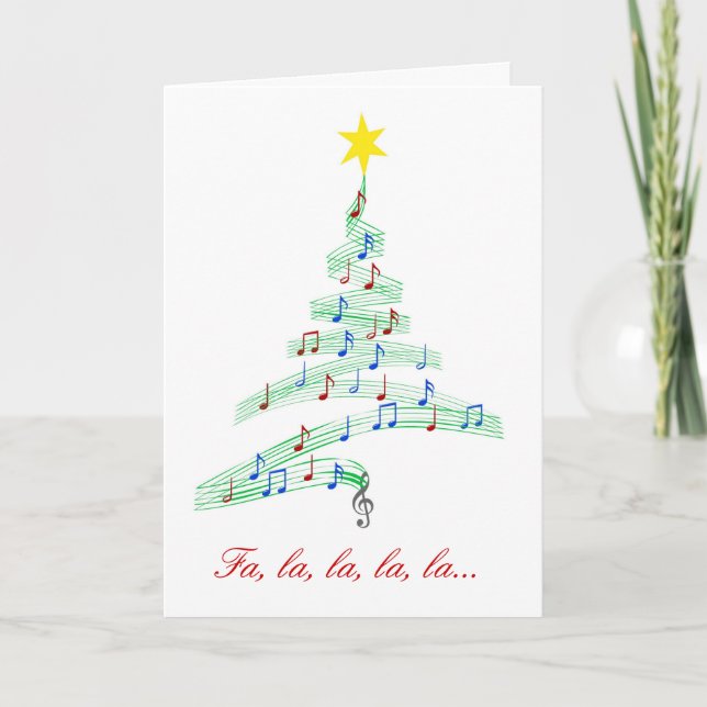 Festiva Tarjeta de Navidades de Diva Happy Notes (Anverso)