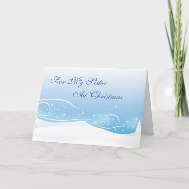 Festiva Tarjeta de Navidades de Diva para hermanas (Anverso)