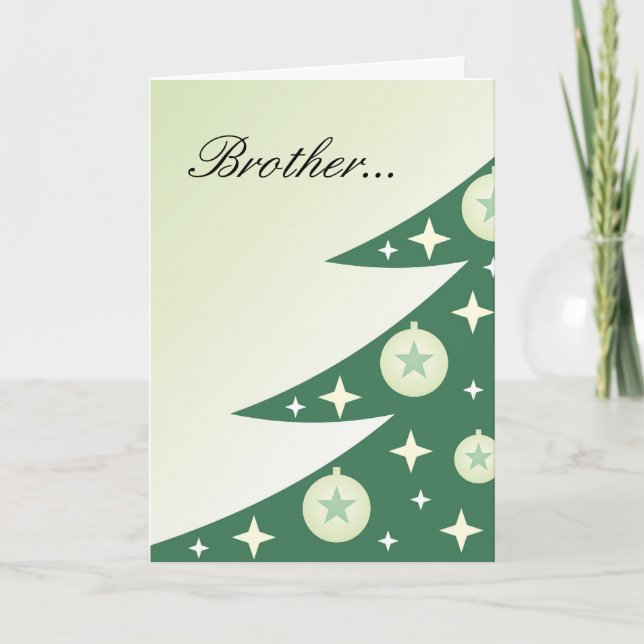 Festiva Tarjeta de Navidades de Diva para Hermano (Anverso)