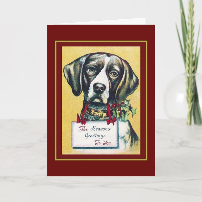 Festiva Tarjeta de Navidades de Dog Gone (Anverso)