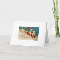 Tarjeta de Navidades de duelo infantil victoriano