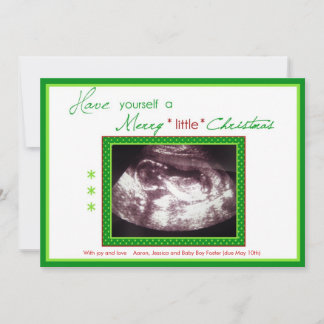 Festiva Tarjeta de Navidades de embarazo - Foto de ultraso