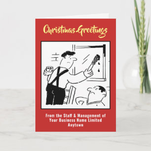 Festiva Tarjeta de Navidades de empresa de pintores y deco