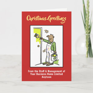 Festiva Tarjeta de Navidades de empresa de pintura y decor