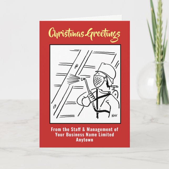 Festiva Tarjeta de Navidades de empresas de tratamiento de (Anverso)