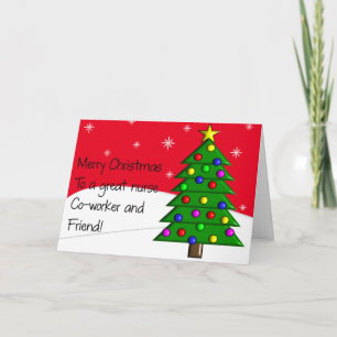 Festiva Tarjeta de Navidades de enfermería