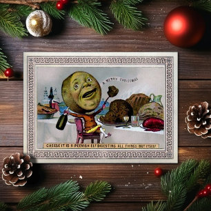 Festiva Tarjeta de Navidades de época victoriana extraña
