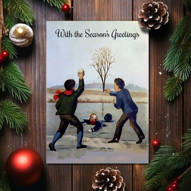 Festiva Tarjeta de Navidades de época victoriana extraña (Subido por el creador)