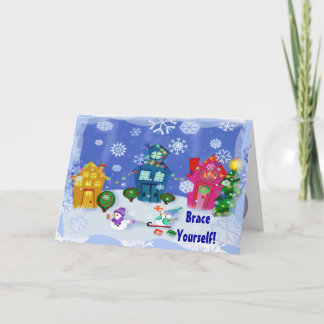 Festiva Tarjeta de Navidades de escenas de invierno divert