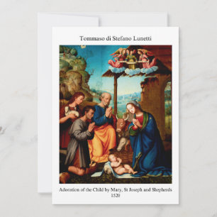 Festiva Tarjeta de Navidades de escenas de natividad renac