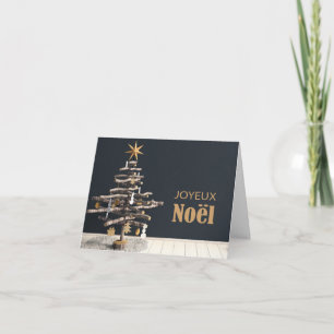 Festiva Tarjeta de Navidades de estilo escandinavo Joyeux 