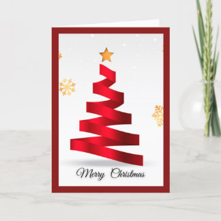 Festiva Tarjeta de Navidades de felicitación de árbol de N