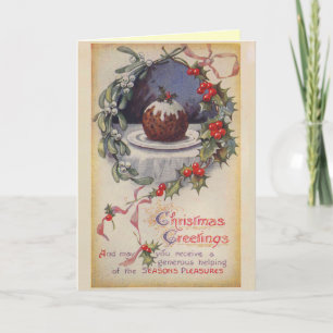 Festiva Tarjeta de Navidades de Figgy Pudding de Victoria