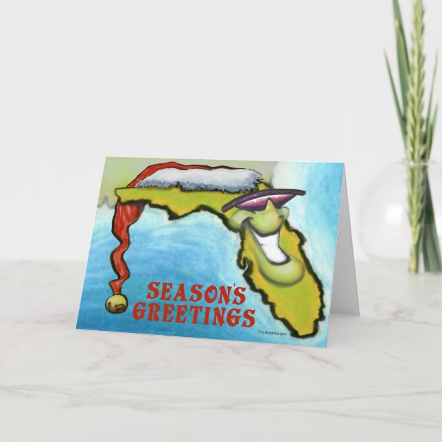 Festiva Tarjeta de Navidades de Florida (Anverso)