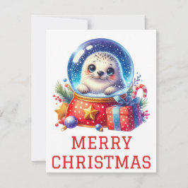 Festiva Tarjeta de Navidades de foco de bebé