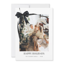 Tarjeta de Navidades de fotografía Black Coquette 