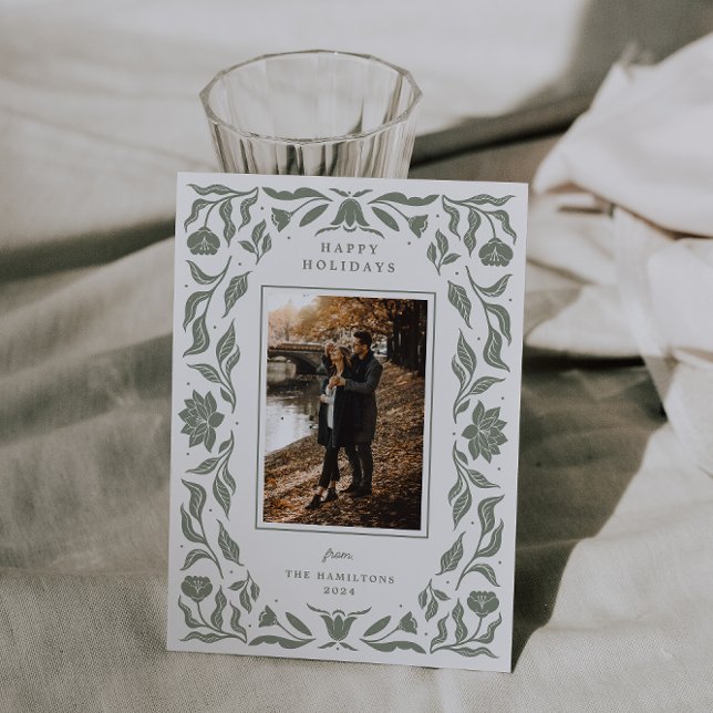 Festiva Tarjeta de Navidades de fotografía botánica de Orn (Subido por el creador)