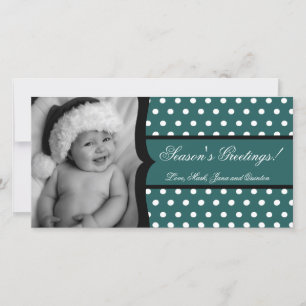 Festiva Tarjeta de Navidades de fotografía con marco de po