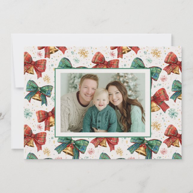 Festiva Tarjeta de Navidades de fotografía de arcos de are (Anverso)