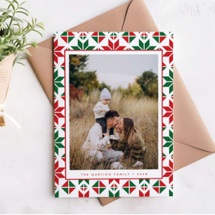 Festiva Tarjeta de Navidades de fotografía de la chuleta v