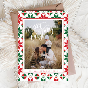 Festiva Tarjeta de Navidades de fotografía de la chuleta v