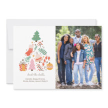 Tarjeta de Navidades de fotografía de la familia D