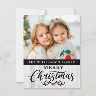Festiva Tarjeta de Navidades de fotografía de la familia R