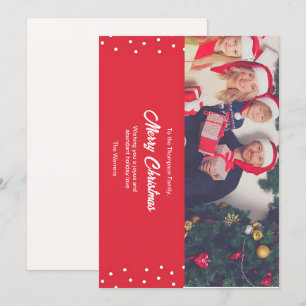 Festiva Tarjeta de Navidades de fotografía de la familia r