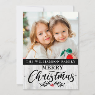 Festiva Tarjeta de Navidades de fotografía de la familia R
