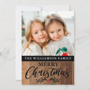 Festiva Tarjeta de Navidades de fotografía de la familia R