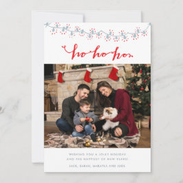 Festiva Tarjeta de Navidades de fotografía de la familia S