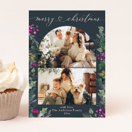 Festiva Tarjeta de Navidades de fotografía de la Moda Boho