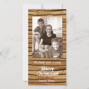 Festiva Tarjeta de Navidades de fotografía de marco de mad