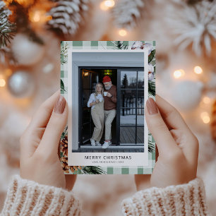 Festiva Tarjeta de Navidades de fotografía de plástico ver
