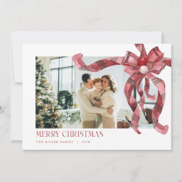 Festiva Tarjeta de Navidades de fotografía de regalo de re