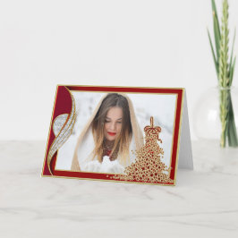 Festiva Tarjeta de Navidades de fotografía elegante