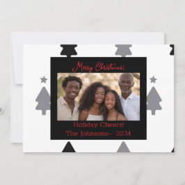 Festiva Tarjeta de Navidades de fotografía familiar modern