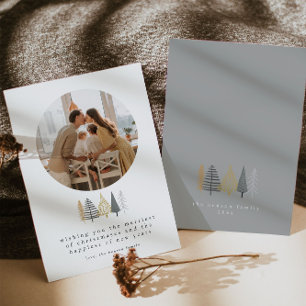 Festiva Tarjeta de Navidades de fotografía familiar modern